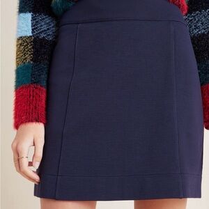 Anthropologie Navy Mini Skirt